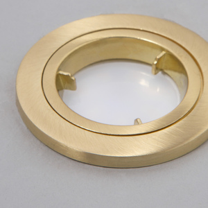Satin Brass / 13.5cm 2 Pack of Fixed Recessed Fire Rated IP20 Downlights shot 10029089