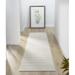 Aya Living Room Area Rug - Arches Pattern Wabi Sabi Cream Rug