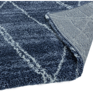 Blue / 120 x 170cm Blue Ivory Moroccan Berber 50mm Shaggy Area Rug Alto AL01 shot 10384771