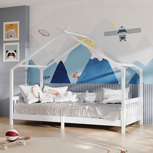 Kidkid Bed Frame Pine Wood With House Design