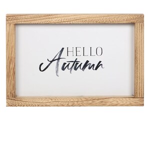 Hello Autumn Wooden Frame Sign For Seasonal Decor