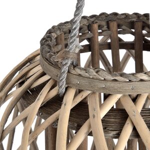 Natural Wicker Lantern For Cozy Indoor And Outdoor Ambiance