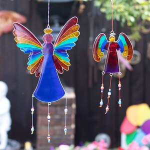 Rainbow Angel Suncatcher With Decorative Beads
