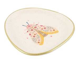 Floral Moth Trinket Dish For Treasures And Keepsakes