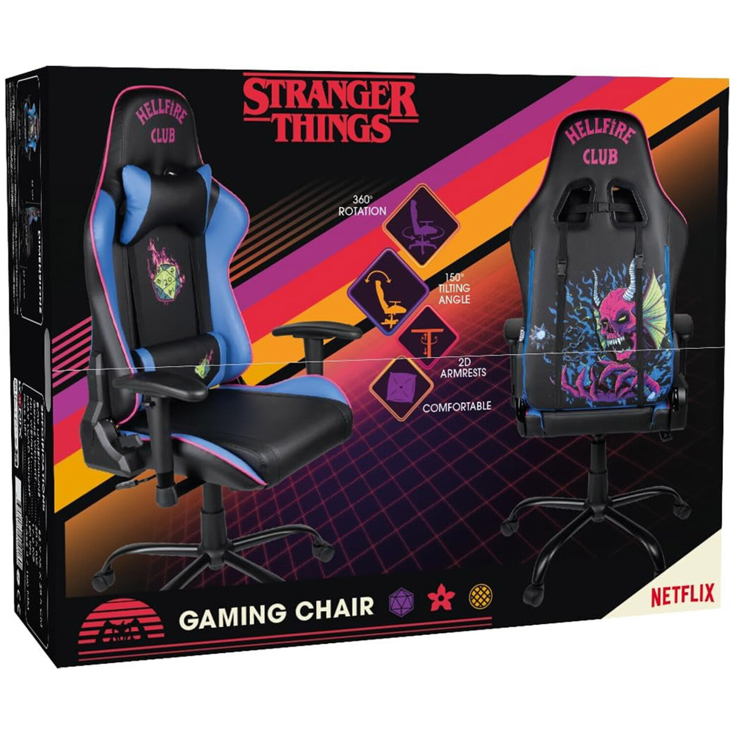 Stranger Things Gaming Chair - Black