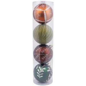 Pack of 4 Amber Charm Baubles