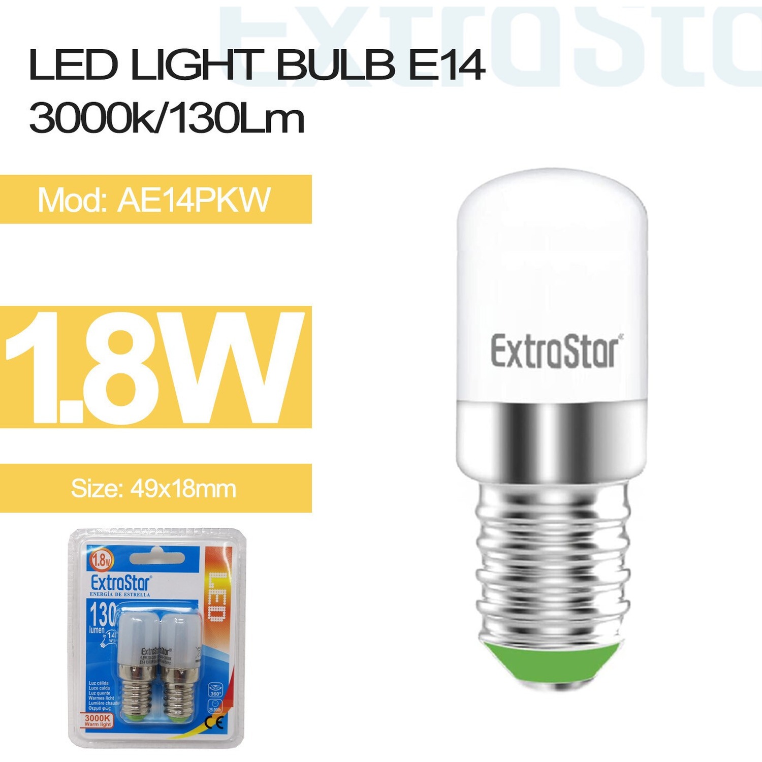 Image of 2 Pack 1.8W LED Mini Bulb&hellip;