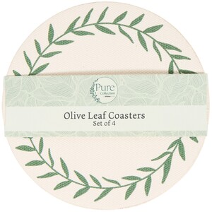 Pack of 4 Olive Leaf Coasters