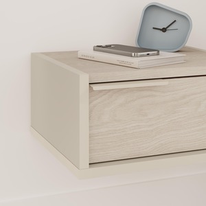 Sandstone, Sonoma Oak Floating Bedside Table with Drawer Wall Nightstand Sandstone,Sonoma Oak shot 10953593