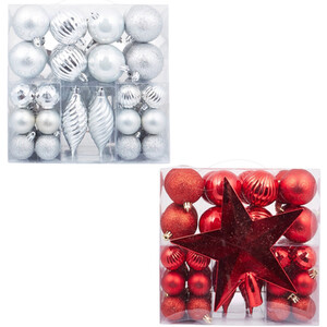 57 Piece Bauble and Tree Topper Set