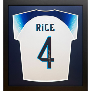 Declan Rice signed and Framed England Shirt
