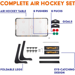 Power Play 3ft Folding Air Hockey Game Table