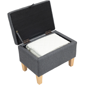 HOMCOM Linen Storage Ottoman for Bed End Shoe Bench