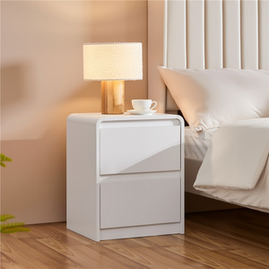 Yaheetech Wooden Bedside Table with 2 Drawers