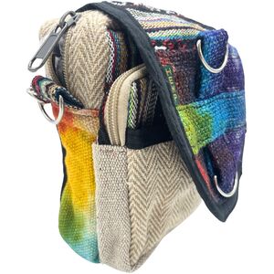 Tiedye Hemp Messenger Bag MultiColor