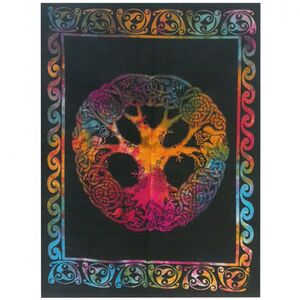 Cotton Wall Art Tree with Adam  Eve MultiColor