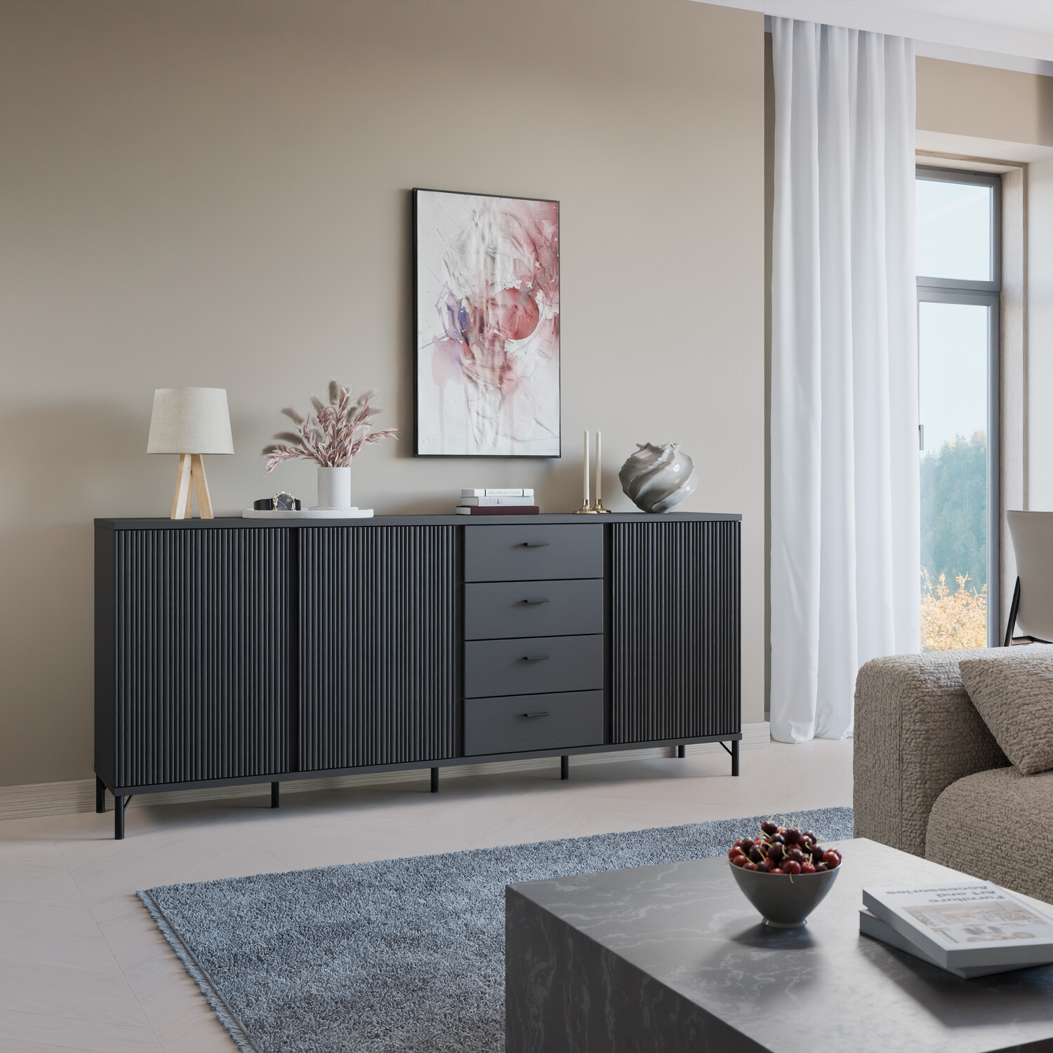 Lusaka Sideboard - Black Graphite 3