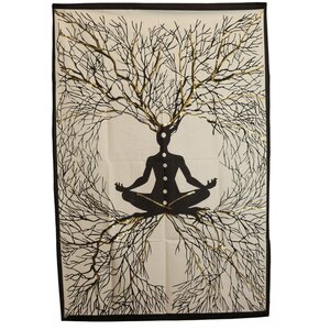 Chakra Earth Connection Cotton Wall Art 70x110cm for Meditation  Yoga