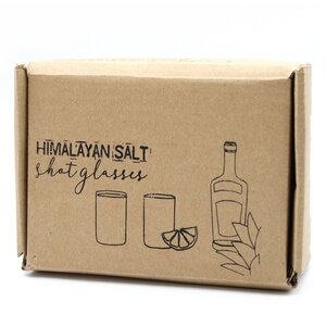Himalayan Salt Shot Glasses Wooden Serving Stand
