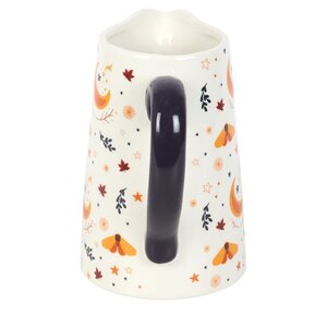 Autumn Harvest Moon Ceramic Flower Jug Elegant Fall Decor Centerpiece