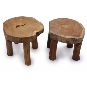 Higher Teak Wood Display Pads - Elegant 27x20cm Set