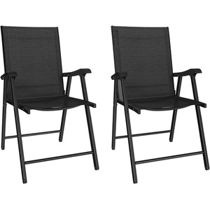 Outsunny Folding Garden Chairs Set of 2 with High Back
