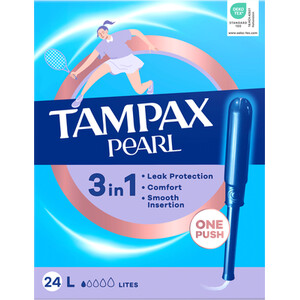 Pack of 24 Tampax Pearl Lite Tampons with Applicator
