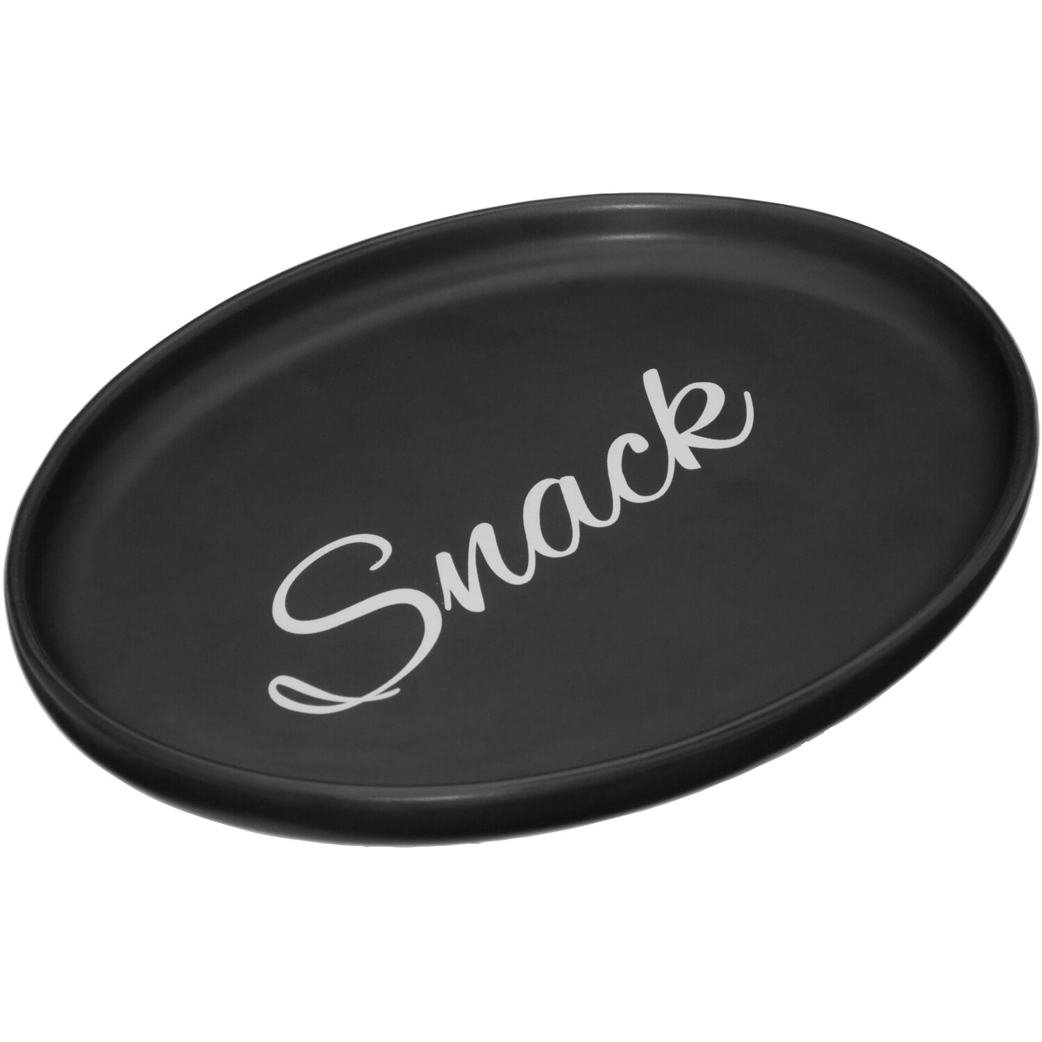 Mange Oval Snack Plate - Black
