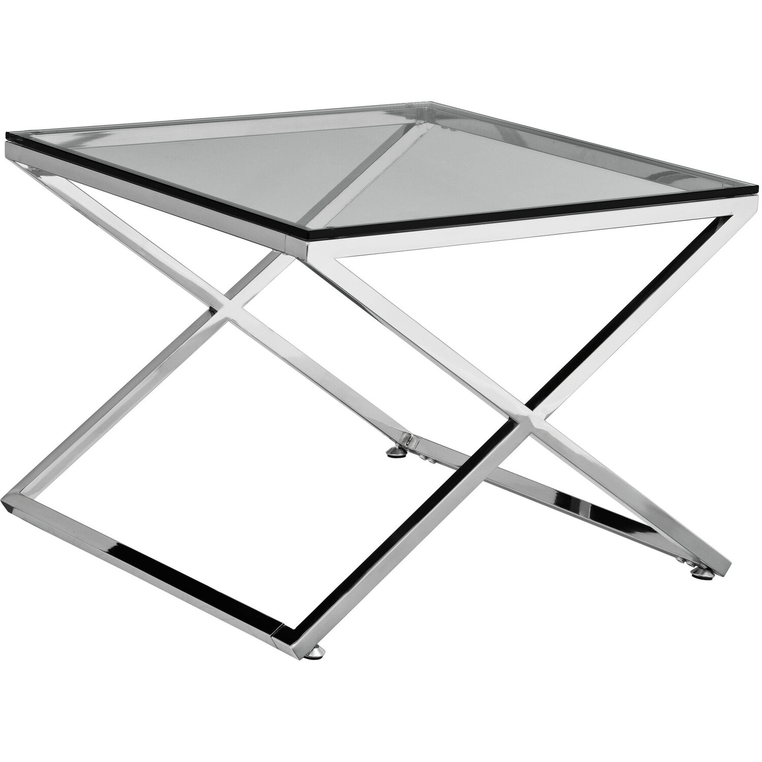 Montril Criss Cross Frame Coffee Table - Silver