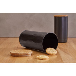 Rhombus Black Large Storage Canister