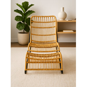 Manado Rattan Chair And Footstool Set