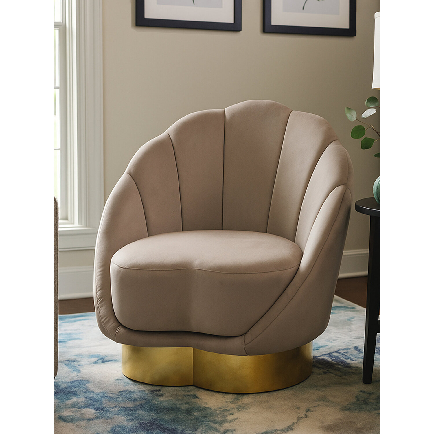 Biarritz Mink Velvet Chair - Mink