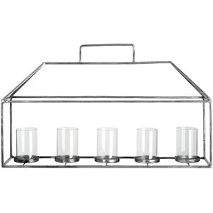 Reza Candle Holder with Silver Finish