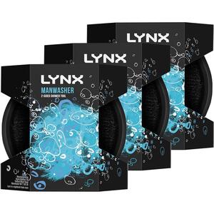 Lynx Manwasher 2-Sided Shower Tool With Two Scrubbing Option For A Better Clean