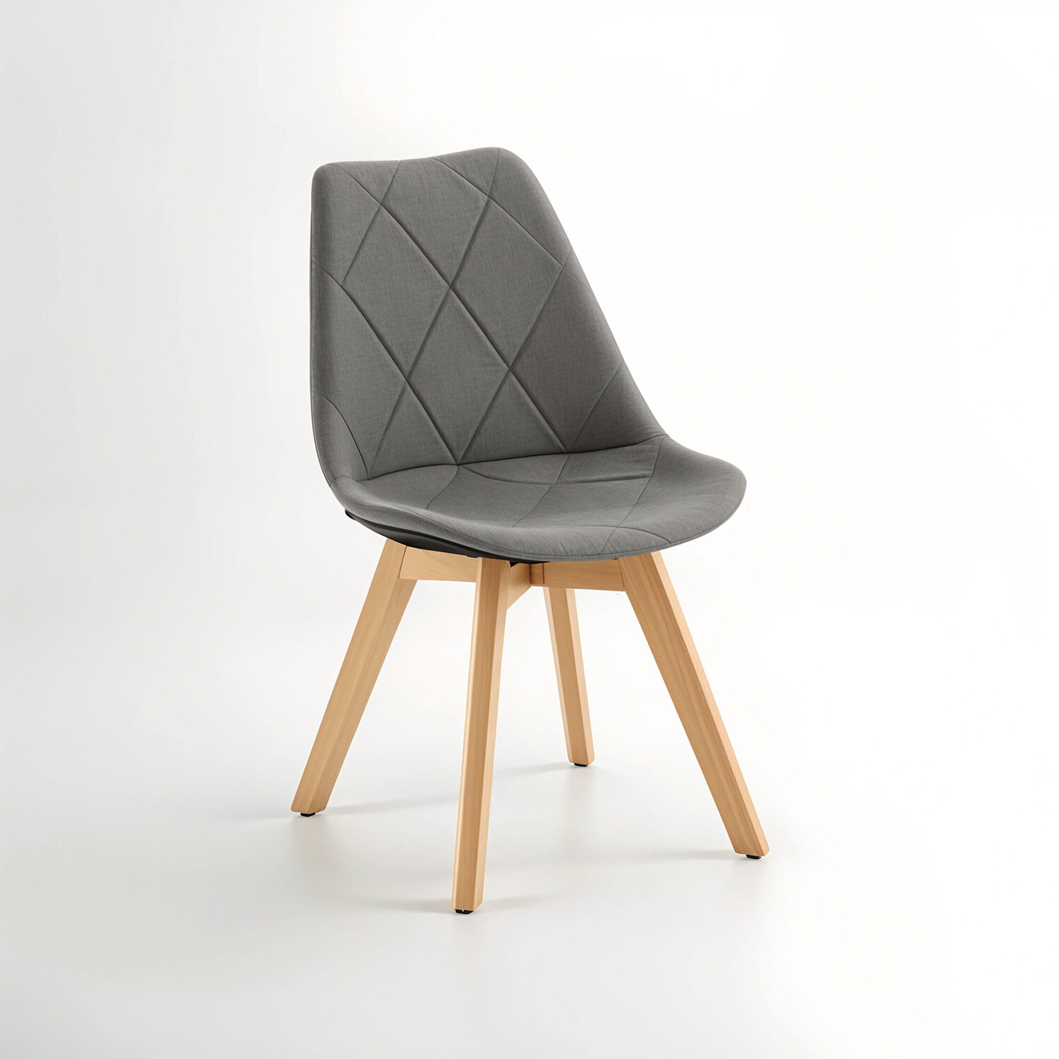 Stockholm Grey Diamond Pattern Dining Chair - Grey