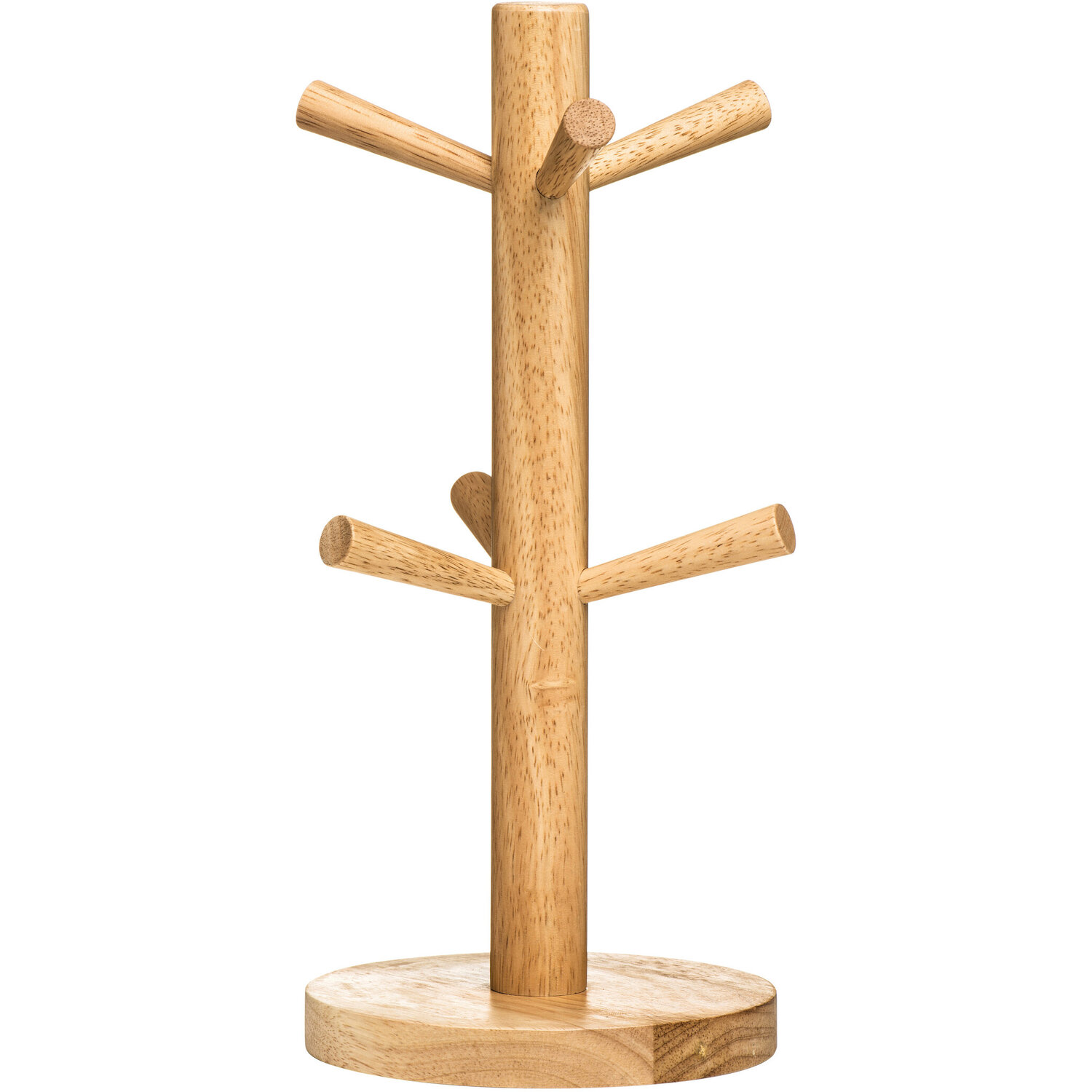 Soka Rubberwood 6 Cup Mug Tree - Natural