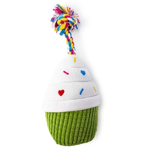 HugglePets Party Pup Cupcake Squeaky Dog Toy  - Orange