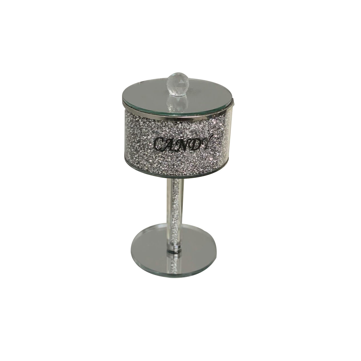 Image of Silver Candy Jar Sparkle Crushed Diamond&hellip;
