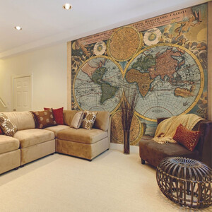 Vintage Map Antique Wall Mural