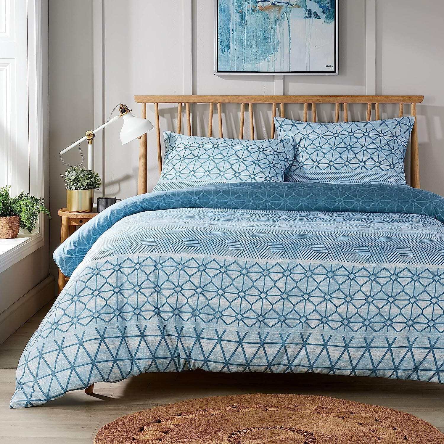Versailles Printed Duvet Set - Teal King
