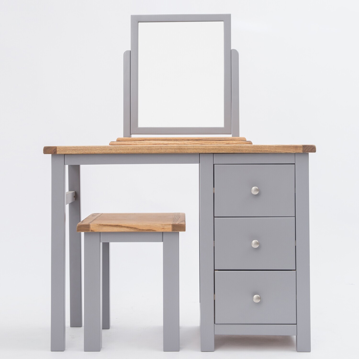 Cabinet Bits Mirano 3 Drawer Dressing Table Set - Grey