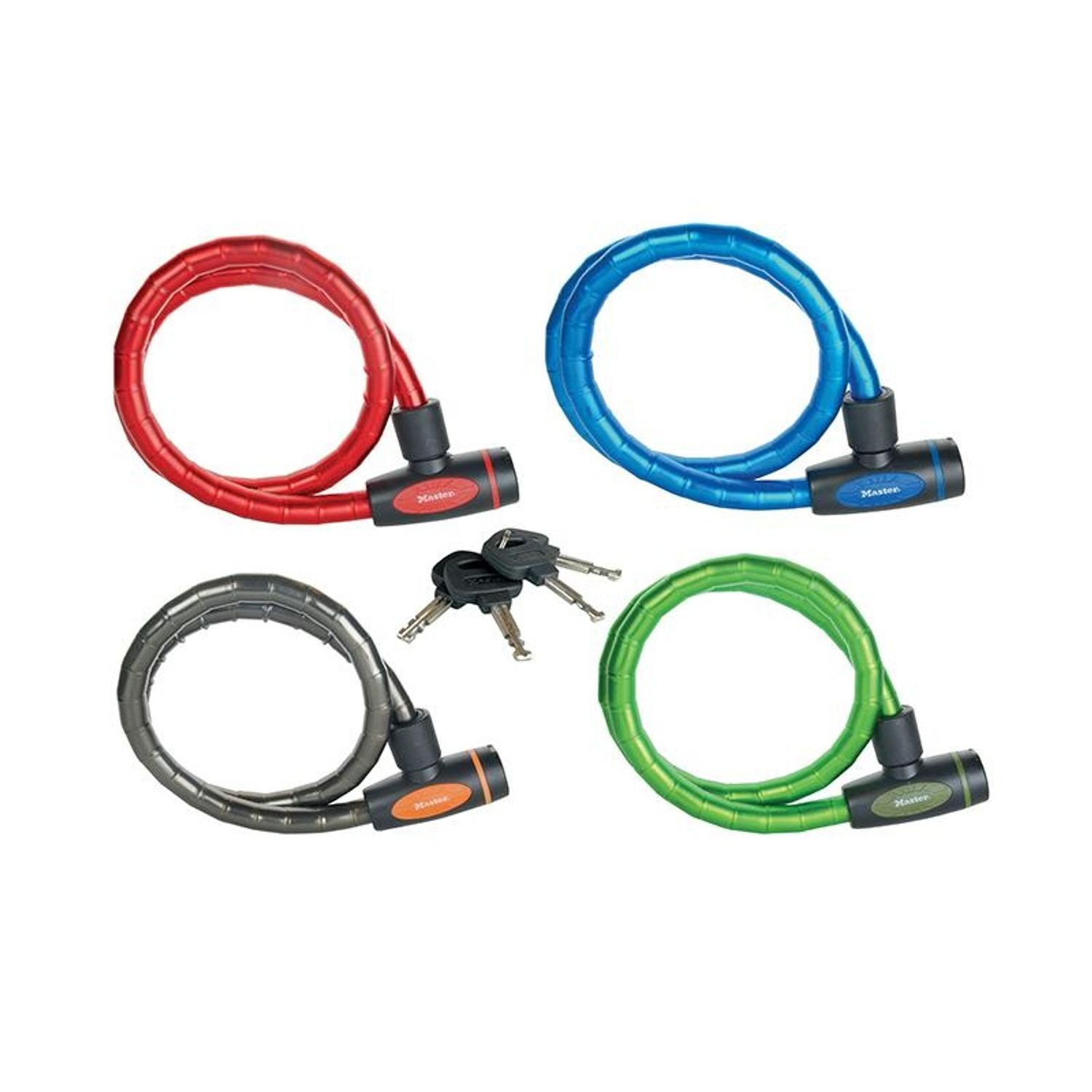 Master Lock Mixed Color Keyed Armoured Cable 1M X 18Mm - Multi Colour