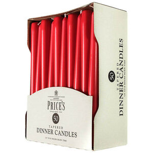 Prices Tapered Unwrapped Dinner Candles (Pack Of 50)