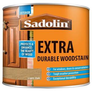 Sadolin Extra Durable Woodstain Light Oak 500ml - 5028573 - Perfect for Joinery