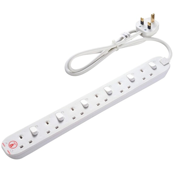 Masterplug Six Socket Surge Protected Extension Lead