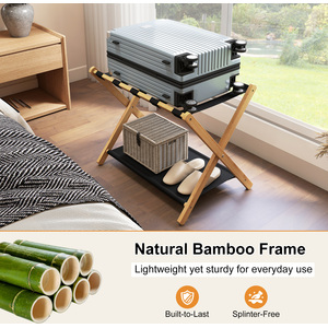 Set of 2 Folding Suitcase Stands