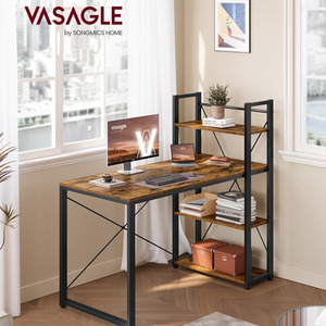 Computer Desk, Writing Desk with Storage Shelves