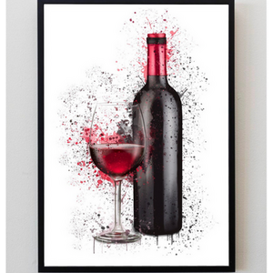 Red Wine and Bottle