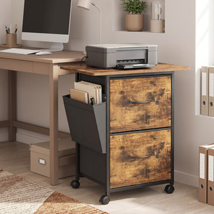 VASAGLE Filing Cabinet, Printer Stand, Rolling Office Cabinet