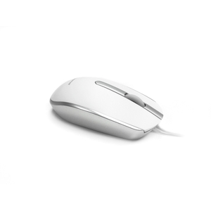 Accuratus M100 MAC Mouse - USB Wired Full Size Slim Apple Mac Mouse - White and Silver